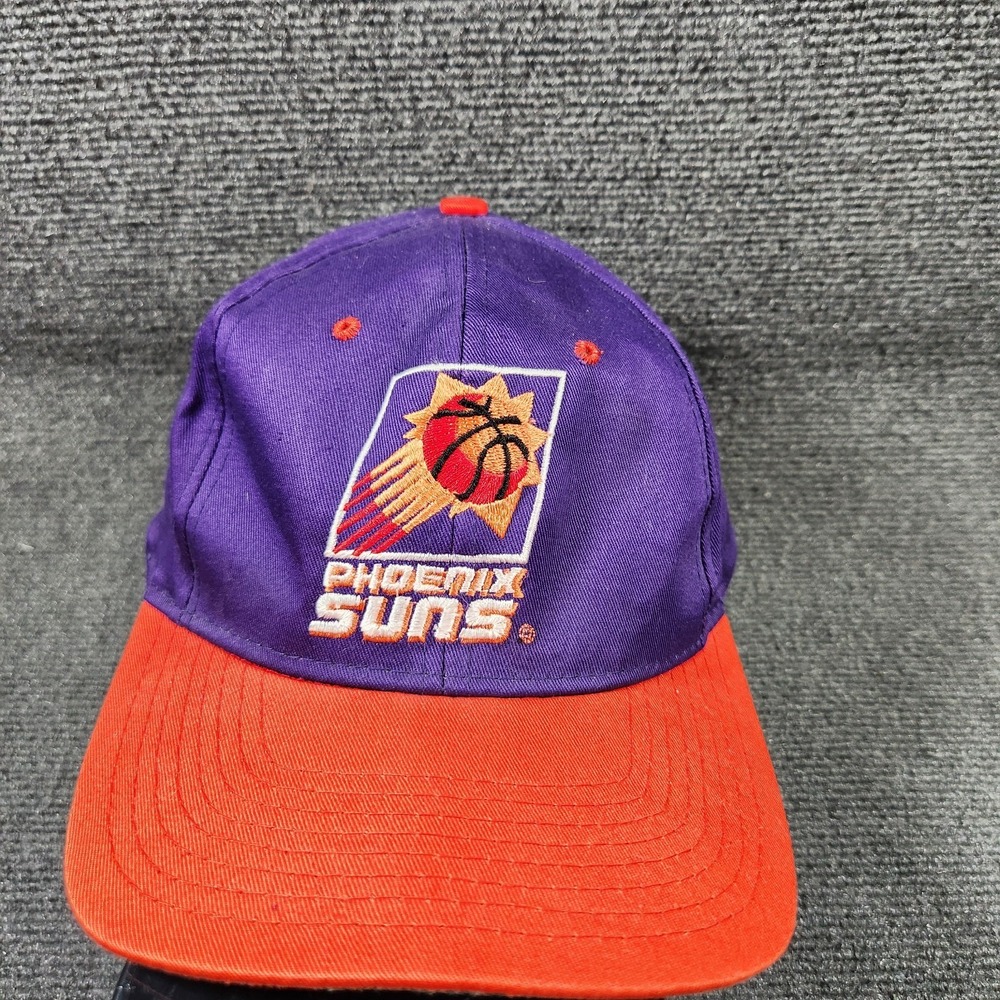 Vintage 90s Phoenix Suns Hat Snapback Cap Logo 7 Purple Dome Blockhead NBA